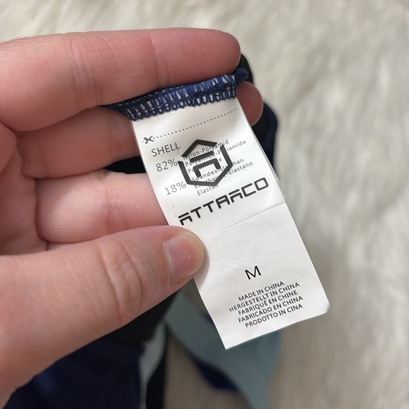 NWT Attraco Sporty One Piece Racerback Low Cut Leg Swimsuit From Amazon Size M - Picture 12 of 14